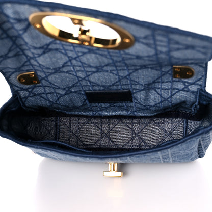 Christian Dior Denim Cannage Small Caro Bag Blue 8 of 12