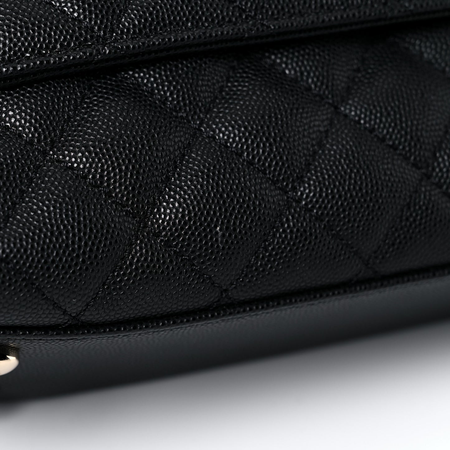 Caviar Quilted Mini Coco Handle Flap Black