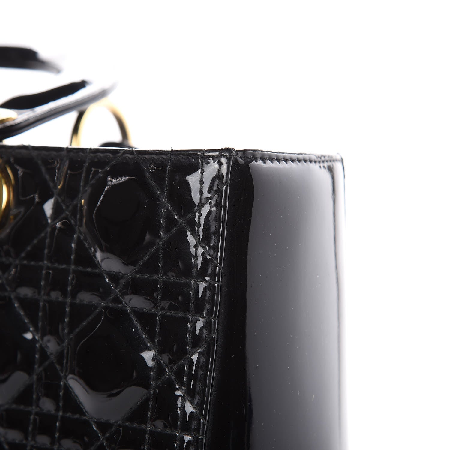 Christian Dior Patent Cannage Large Lady Dior Black 16 of 20