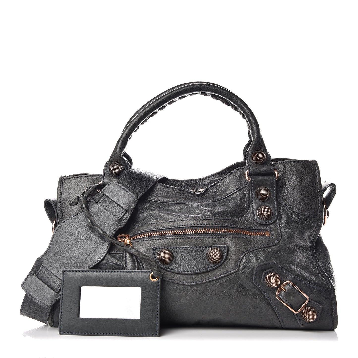 Agneau Giant 21 Rose Gold Hardware City Anthracite