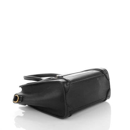 Celine Smooth Calfskin Nano Luggage Black 5 of 7