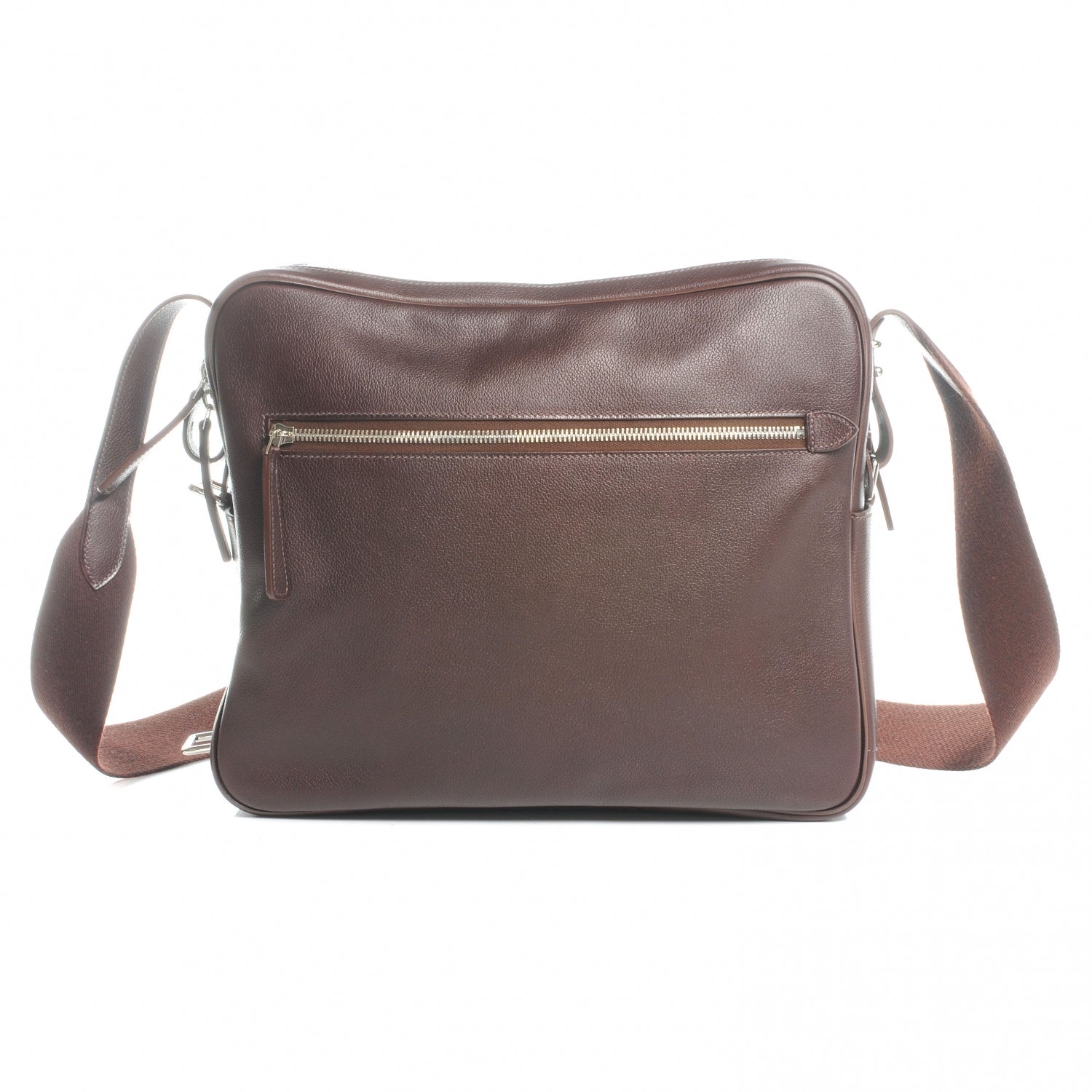 Hermes Mens Evergrain Hebdo Reporter Document Holder Havane Brown 1 of 8