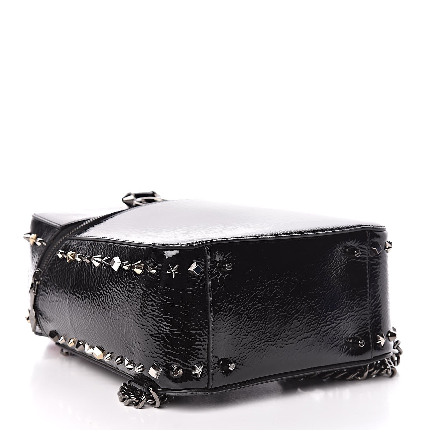 Christian Louboutin Vintage Patent Calfskin Rubylou Backpack Black 4 of 9
