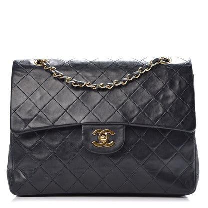 Chanel Lambskin Quilted Medium Double Flap Navy 1 of 19