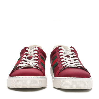 Gucci Econyl Nylon Diva Crocodile Web Mens Ace Sneakers 11 Rosso Ancora Vert 3 of 9