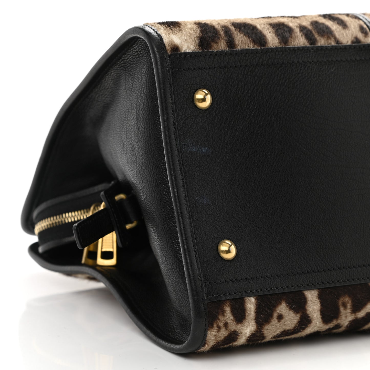 Pony Hair Leopard Print Large Cabas Chyc Black