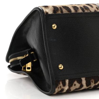 Saint Laurent Pony Hair Leopard Print Large Cabas Chyc Black 8 of 9