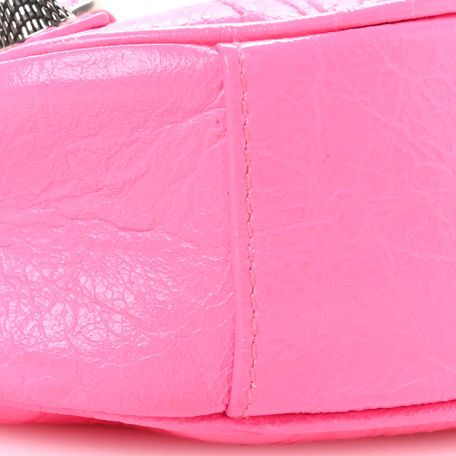 Balenciaga Agneau Arena Le Cagole Shoulder Bag Hot Pink 10 of 11