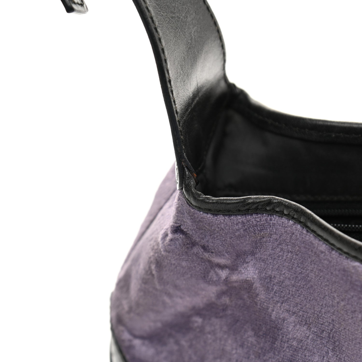 Gucci Velvet Calfskin Jackie O Hobo Purple Black 11 of 17