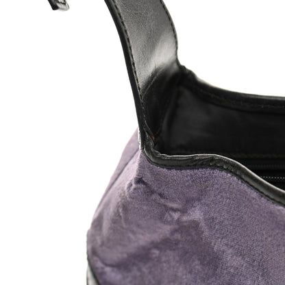 Gucci Velvet Calfskin Jackie O Hobo Purple Black 11 of 17
