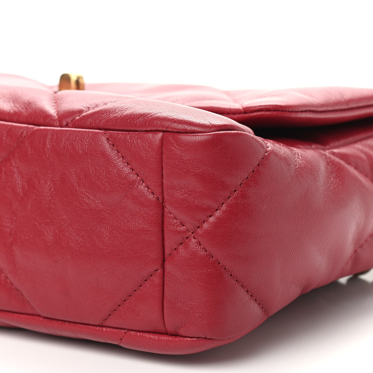 Chanel Goatskin Quilted Medium Chanel 19 Flap Red 9 of 10