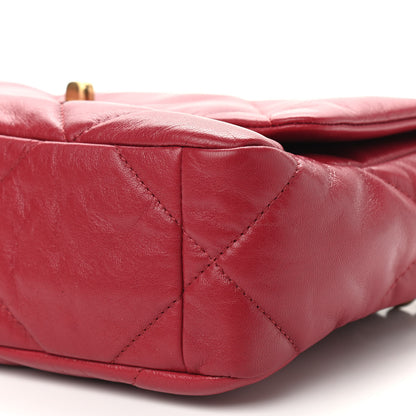 Chanel Goatskin Quilted Medium Chanel 19 Flap Red 9 of 10