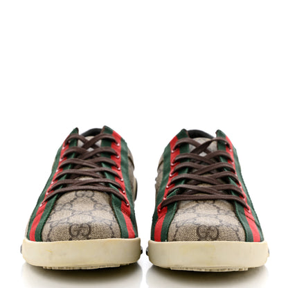 Gucci GG Monogram Web Womens Script Sneakers 38.5 Brown 2 of 13