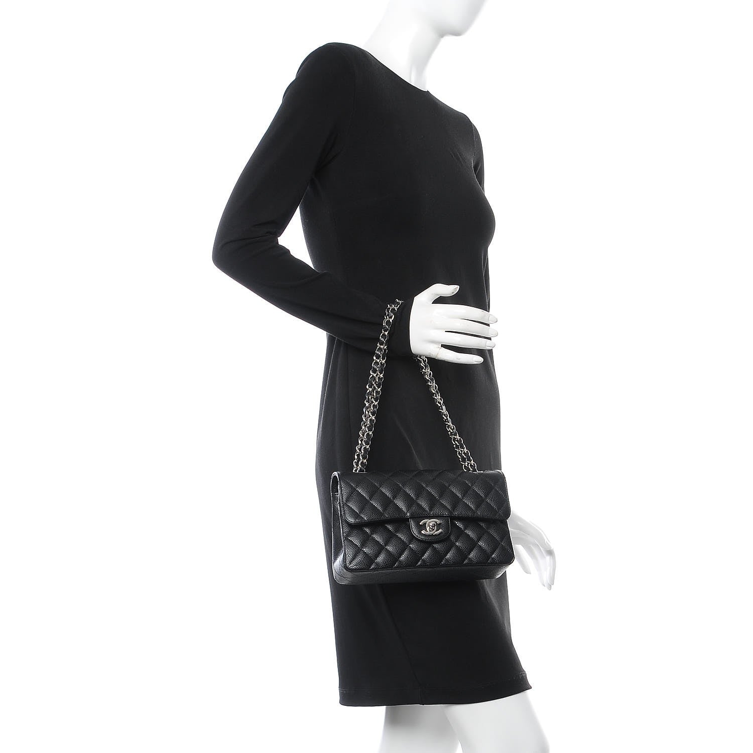 Chanel Caviar Quilted Small Double Flap Black 3 of 9