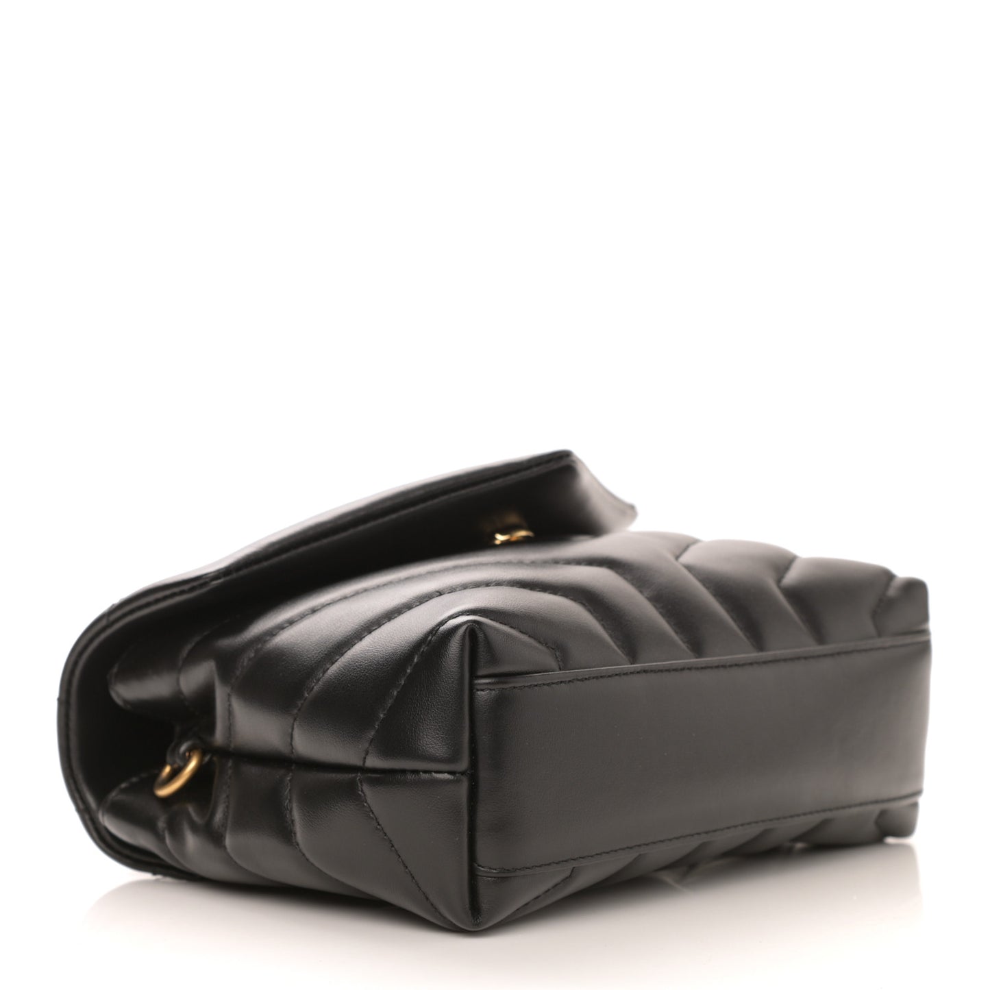 Calfskin Y Quilted Monogram Toy Loulou Crossbody Bag Black