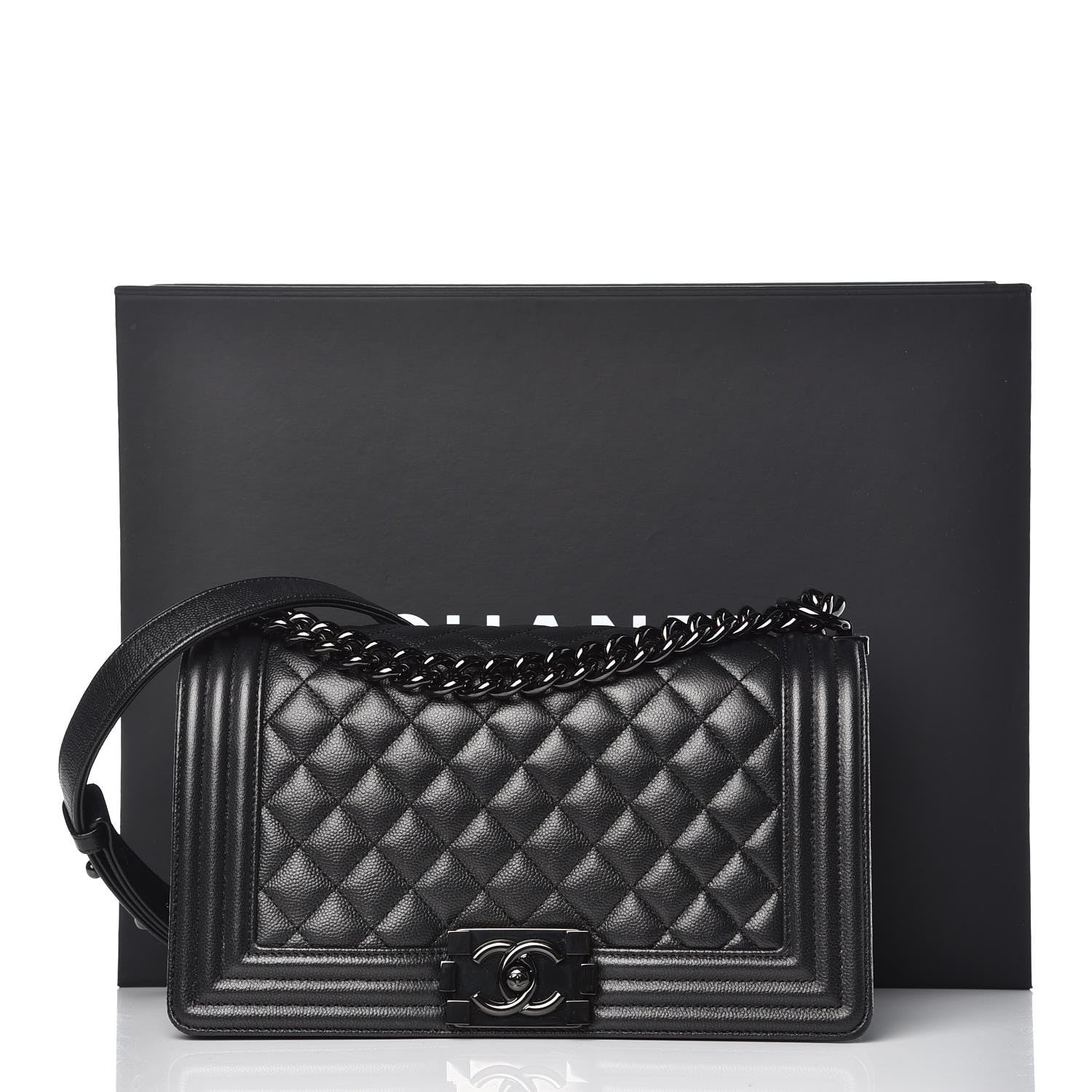 Chanel Caviar Quilted Medium Boy Flap So Black 7 of 7