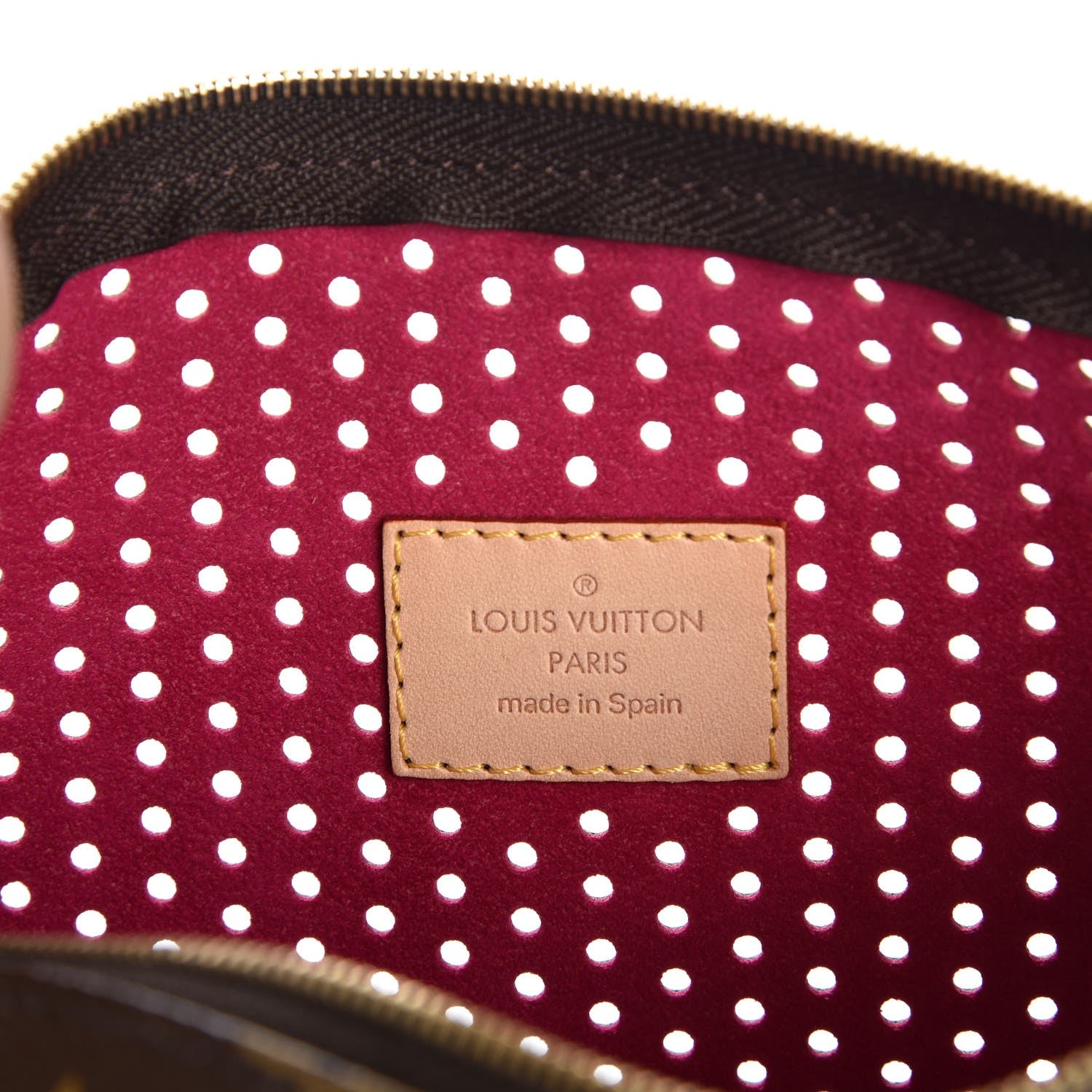 Louis Vuitton Monogram Perforated Pochette Accessories Bag Fuchsia 6 of 7
