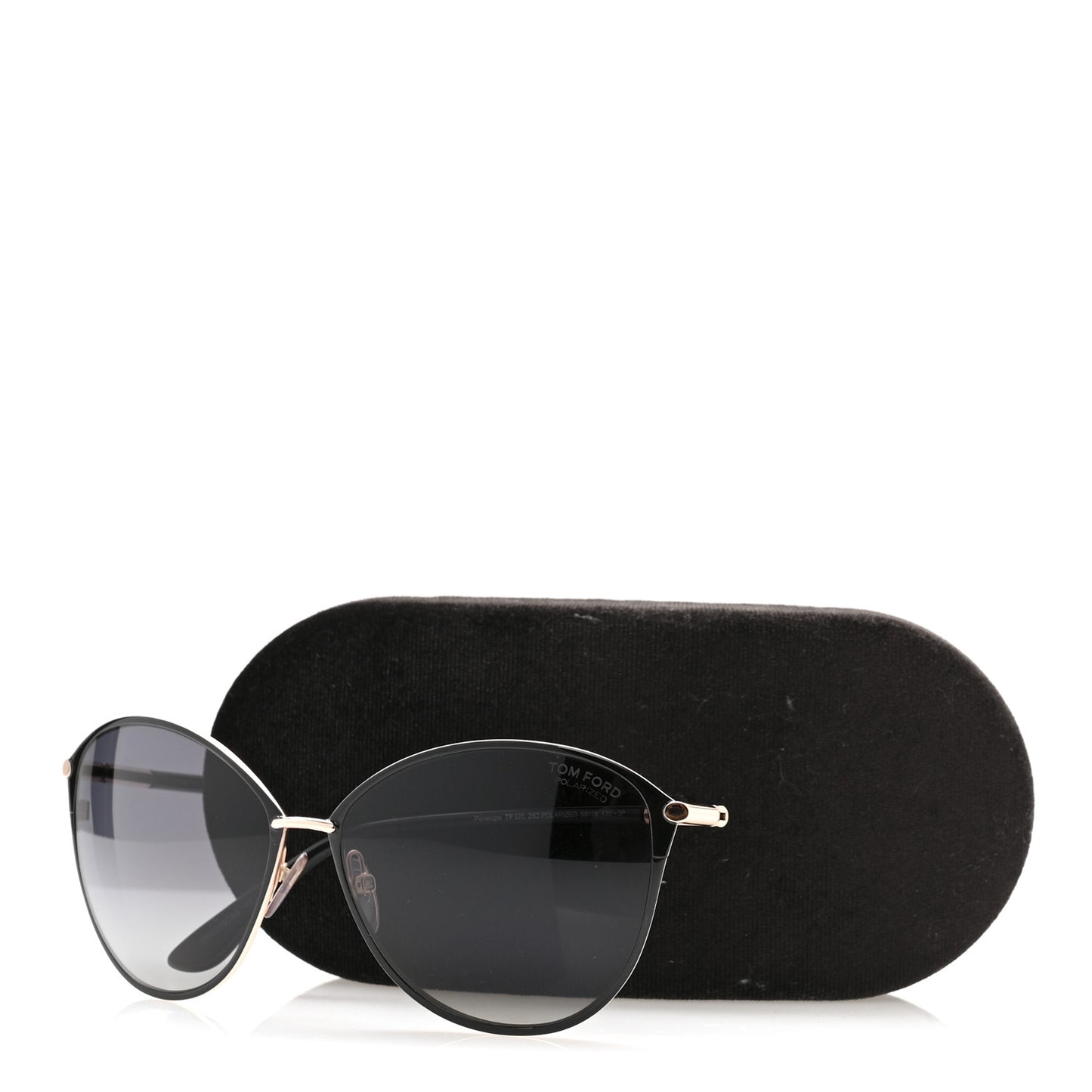 Penelope Vintage Round Sunglasses TF320 Black