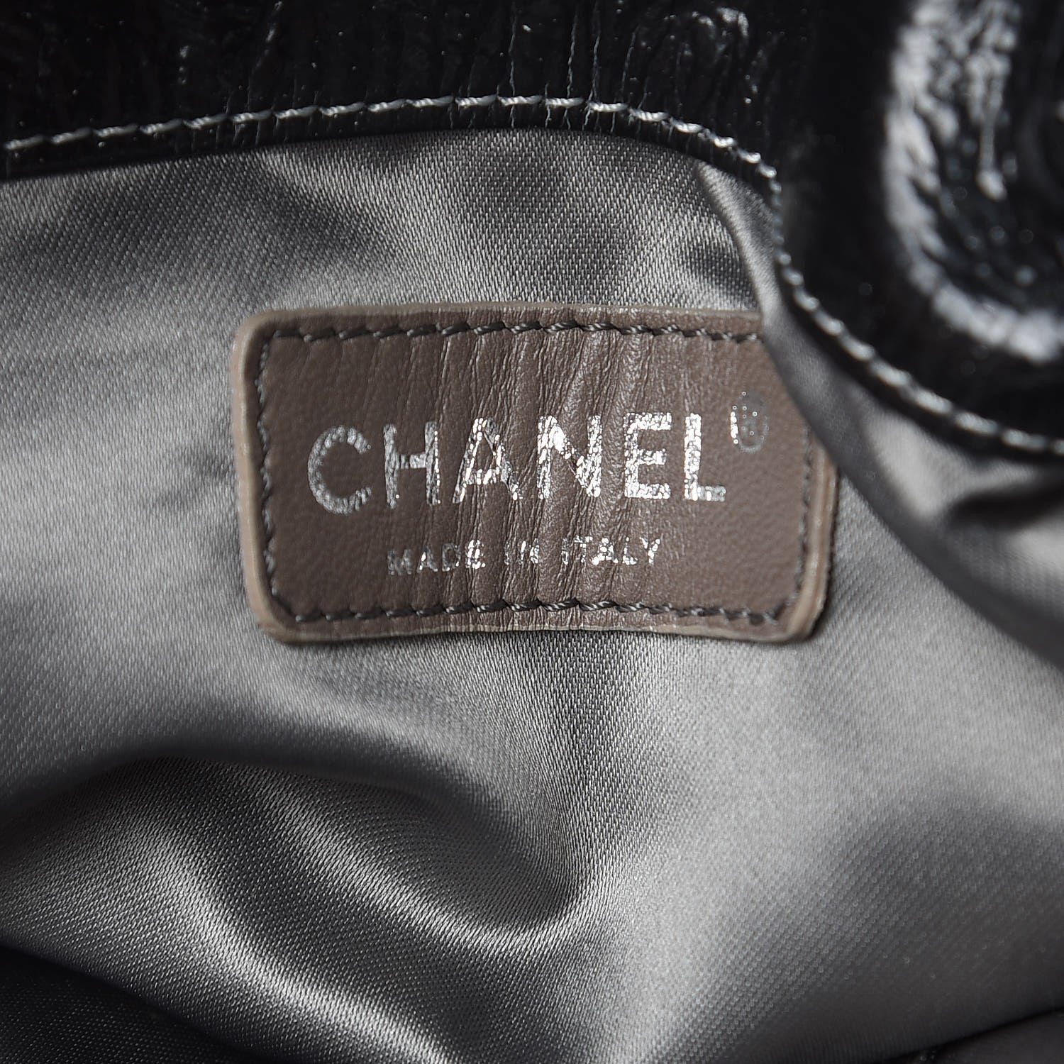 Chanel Vinyl Quilted Melrose Degrade Tote Black 6 of 9