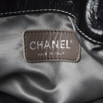Chanel Vinyl Quilted Melrose Degrade Tote Black 6 of 9