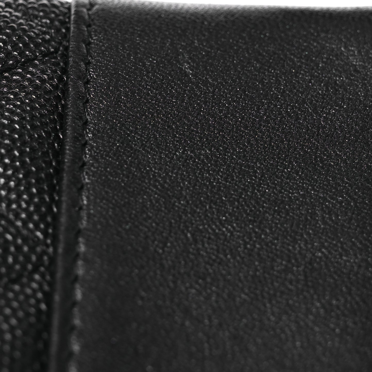 Caviar Quilted Mademoiselle Vintage Large Zip Pouch Black