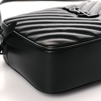 Saint Laurent Calfskin Matelasse Monogram Monochrome Lou Camera Bag Black 8 of 10