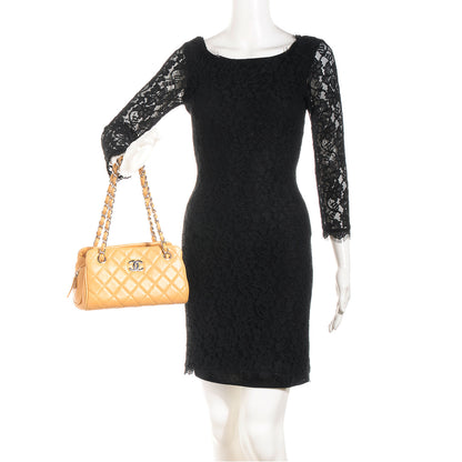 Chanel Lambskin Quilted Shopping Tote Beige 2 of 7