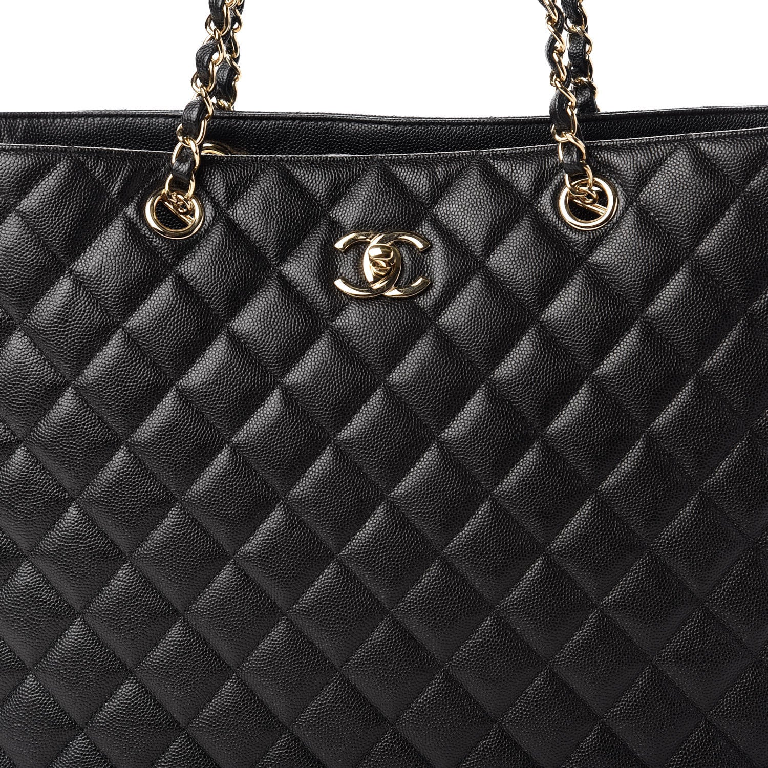Chanel Caviar Quilted Large Classic Shopping Tote Black 10 of 10