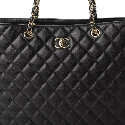 Chanel Caviar Quilted Large Classic Shopping Tote Black 10 of 10