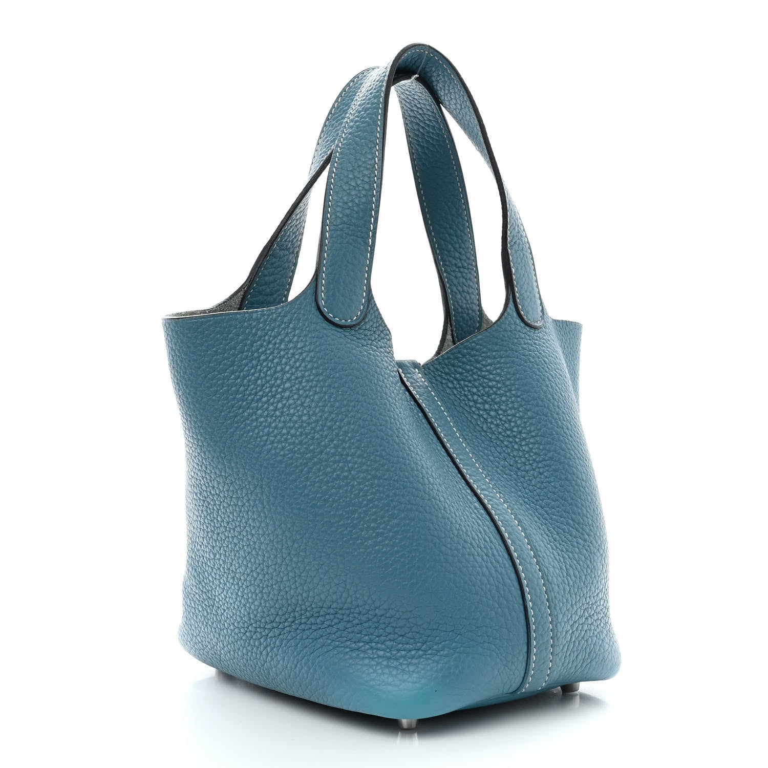 Hermes Taurillon Clemence Picotin Lock 18 PM Blue Jean 3 of 10