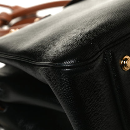 Louis Vuitton Calfskin All Set MM Black Tan 13 of 17