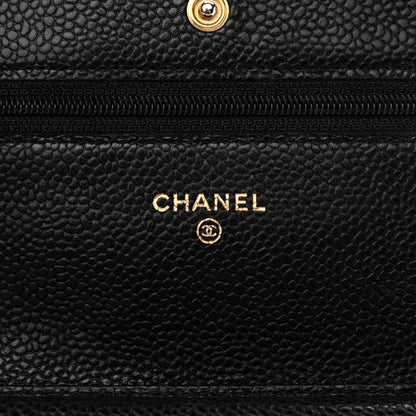 Chanel Caviar Quilted Wallet On Chain WOC Black 5 of 12