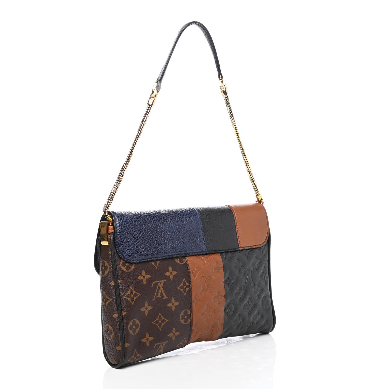 Louis Vuitton Monogram Blocks Pochette Plate Marine 2 of 4