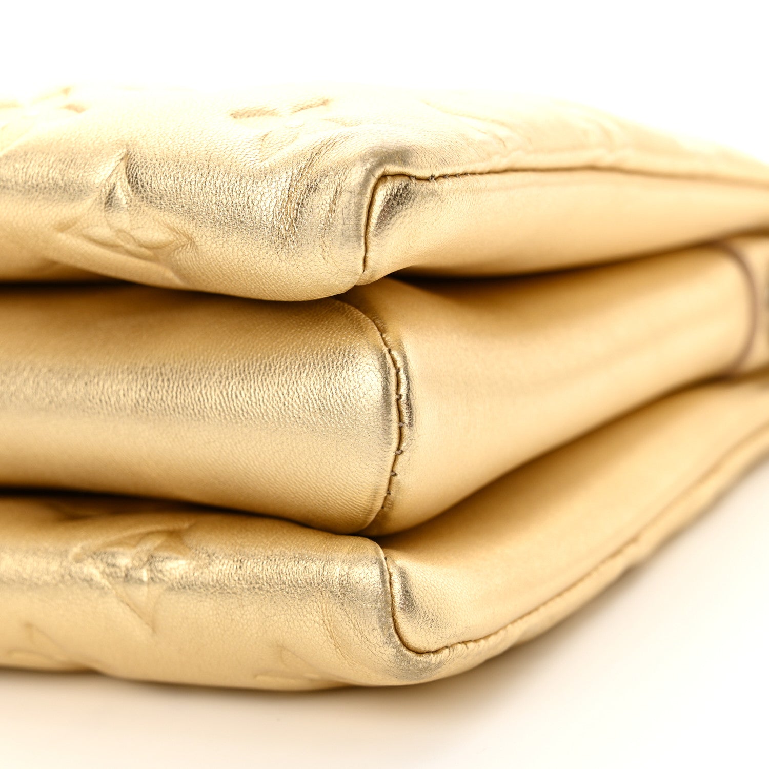 Louis Vuitton Lambskin Embossed Monogram Coussin PM Gold 9 of 10