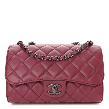Chanel Lambskin Medium Grocery By Chanel Drawstring Shopping Bag Dark Pink 1 of 10
