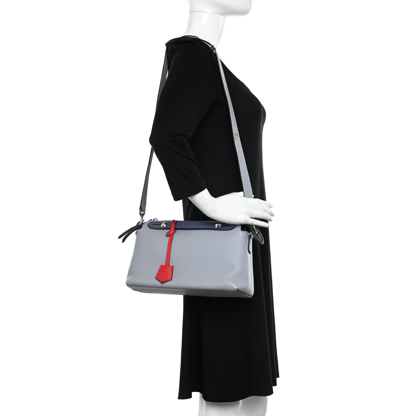 Vitello Dolce 4 Color Medium By The Way Boston Bag Ardesia Fiamma Multicolor