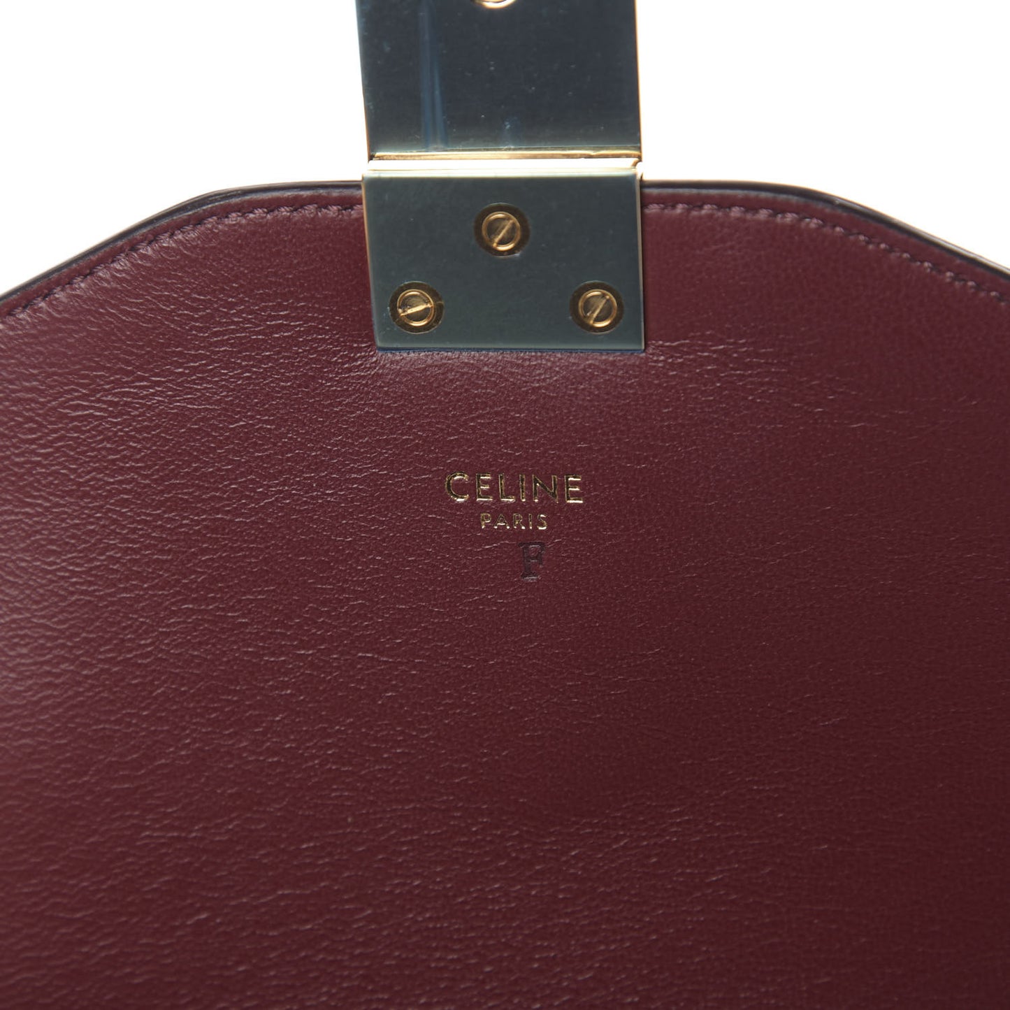 Shiny Calfskin Medium C Bag Light Burgundy