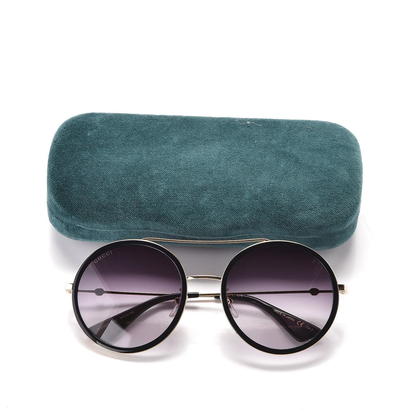 Round Frame Sunglasses GG0061S Black