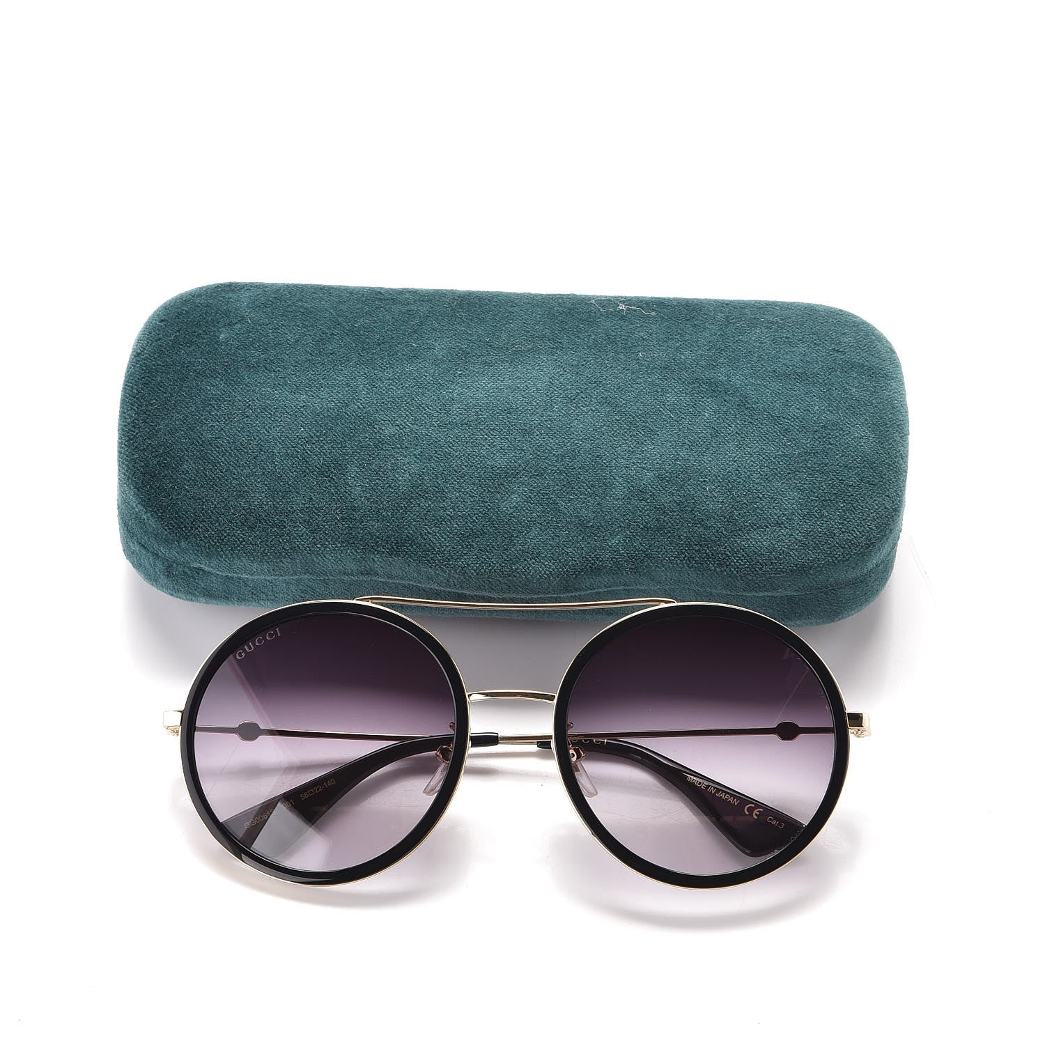 Gucci Round Frame Sunglasses GG0061S Black 7 of 7