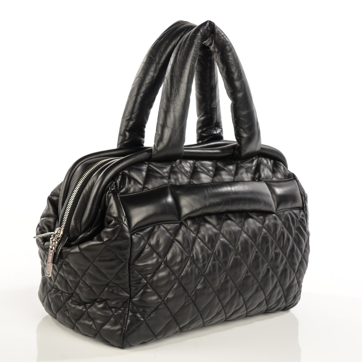 Lambskin Coco Cocoon Bowler Black