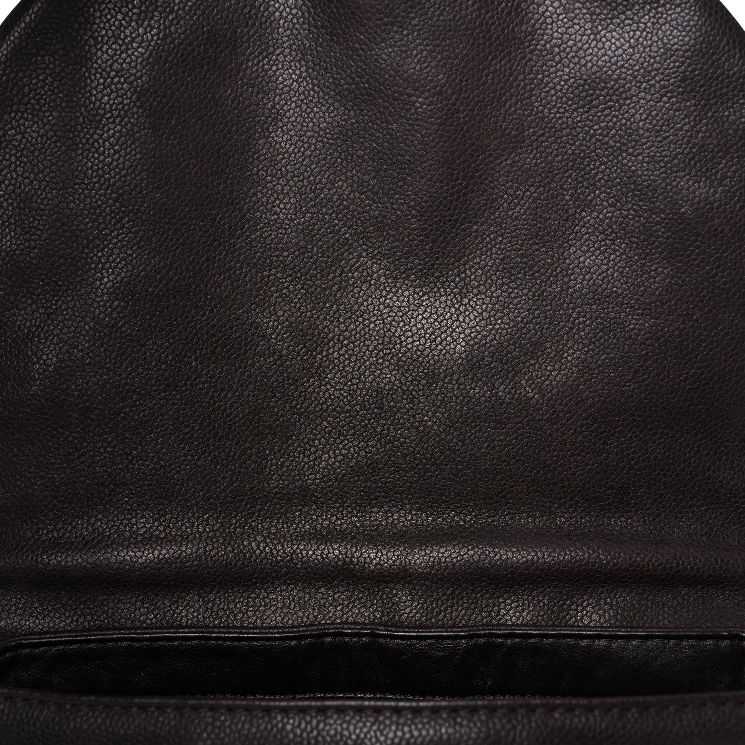 Chanel Caviar Half Moon Large Flap Dark Brown 17 of 22