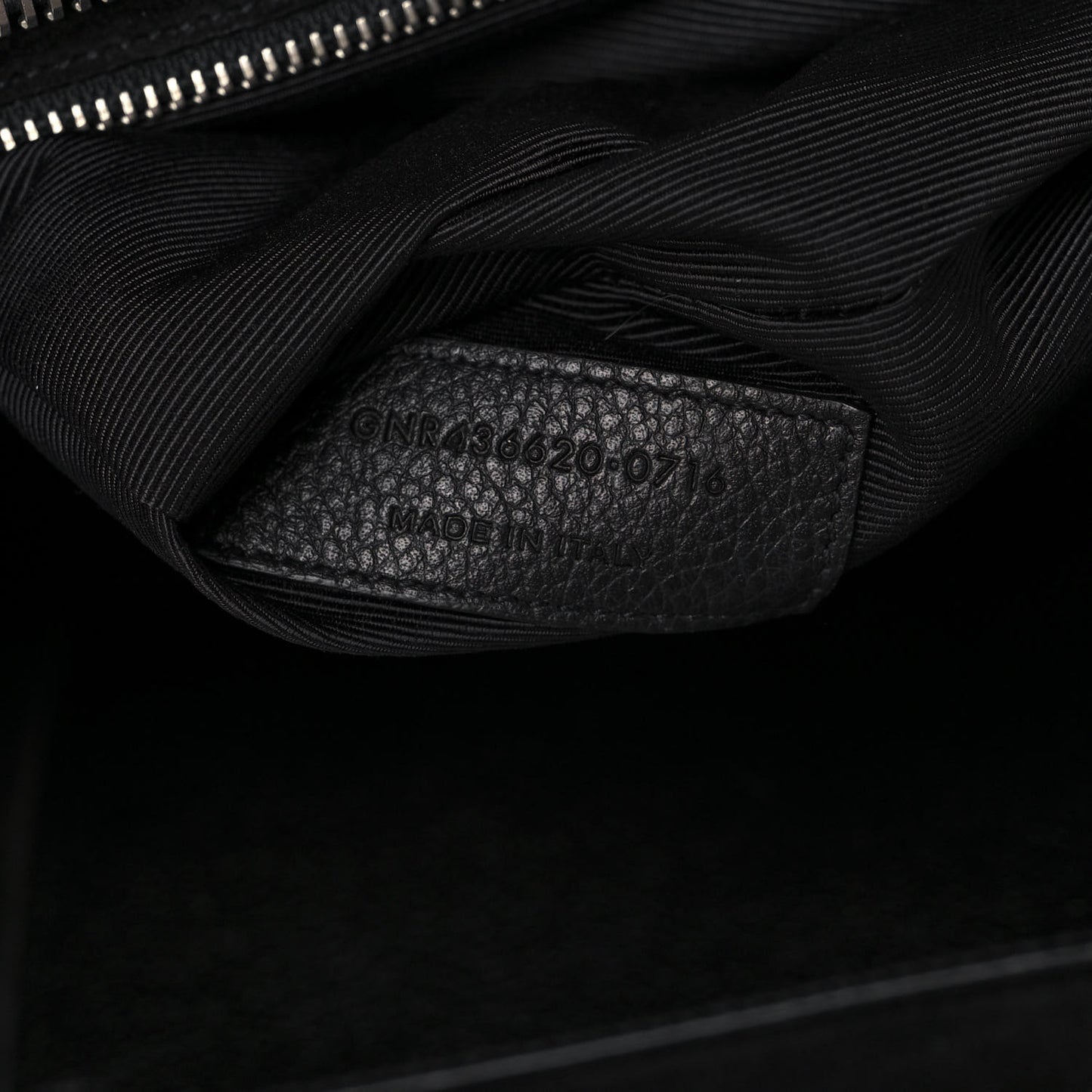 Grained Calfskin Small Cabas Rive Gauche Black