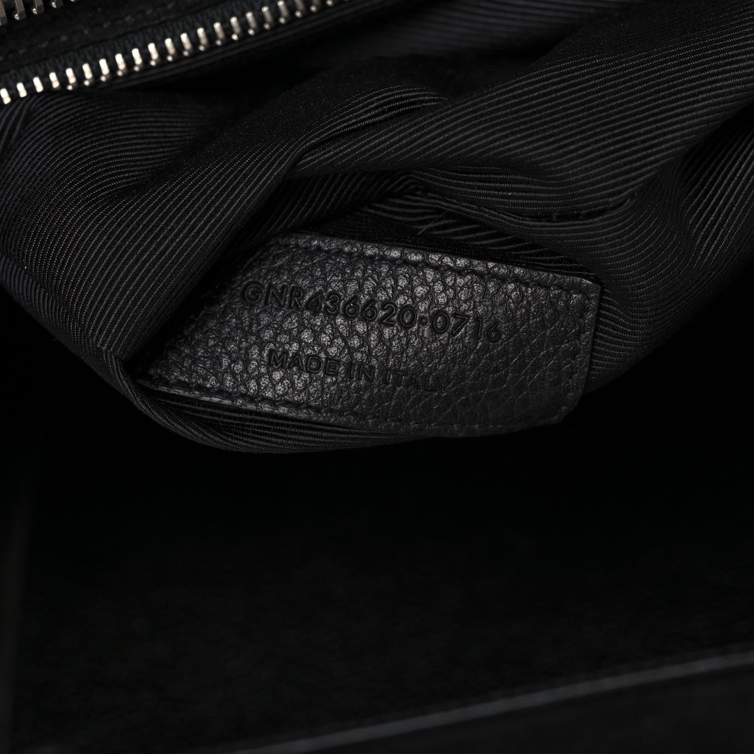 Saint Laurent Grained Calfskin Small Cabas Rive Gauche Black 7 of 12