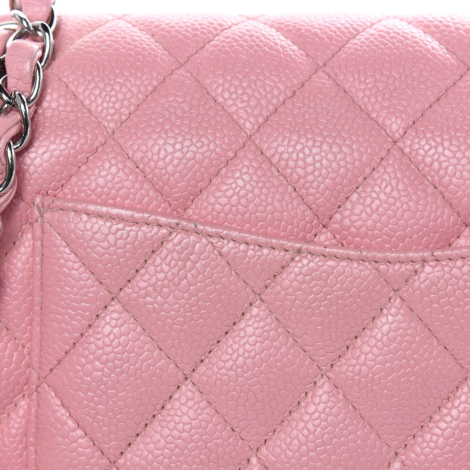 Chanel Caviar Quilted Medium Double Flap Pink 13 of 16