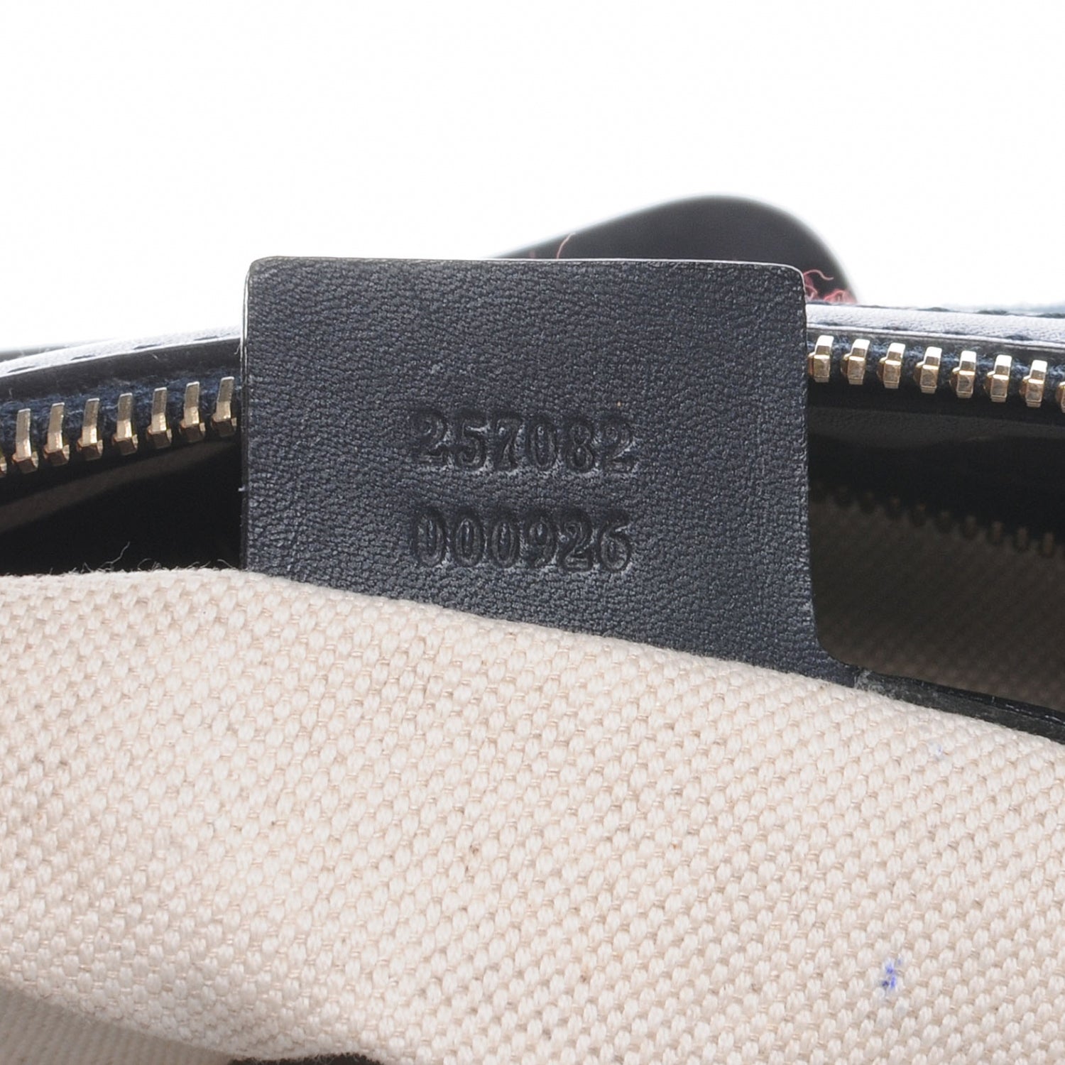Gucci Monogram Vintage Web Medium Half Moon Hobo Navy 8 of 9