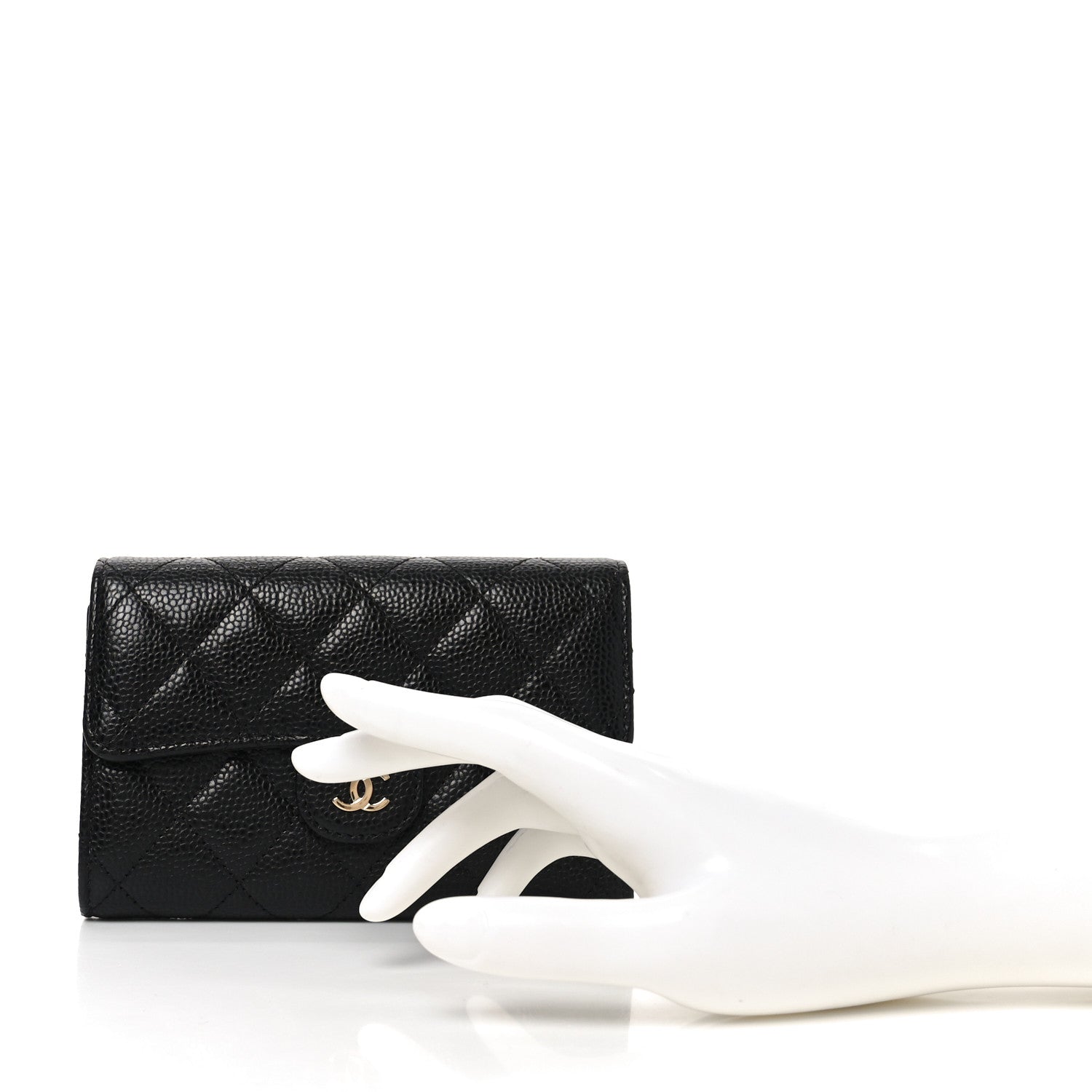 Chanel Caviar Quilted Medium Flap Wallet Black 2 of 8