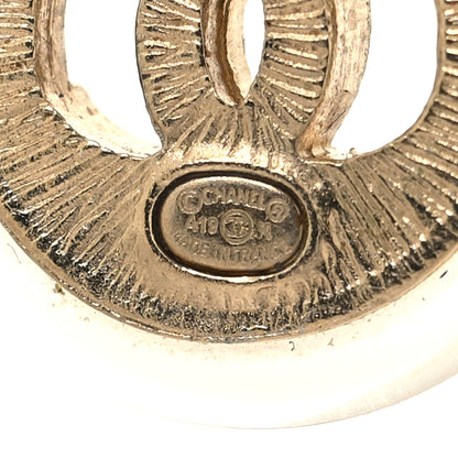 Chanel Resin Crystal CC Button Earrings Gold 8 of 8
