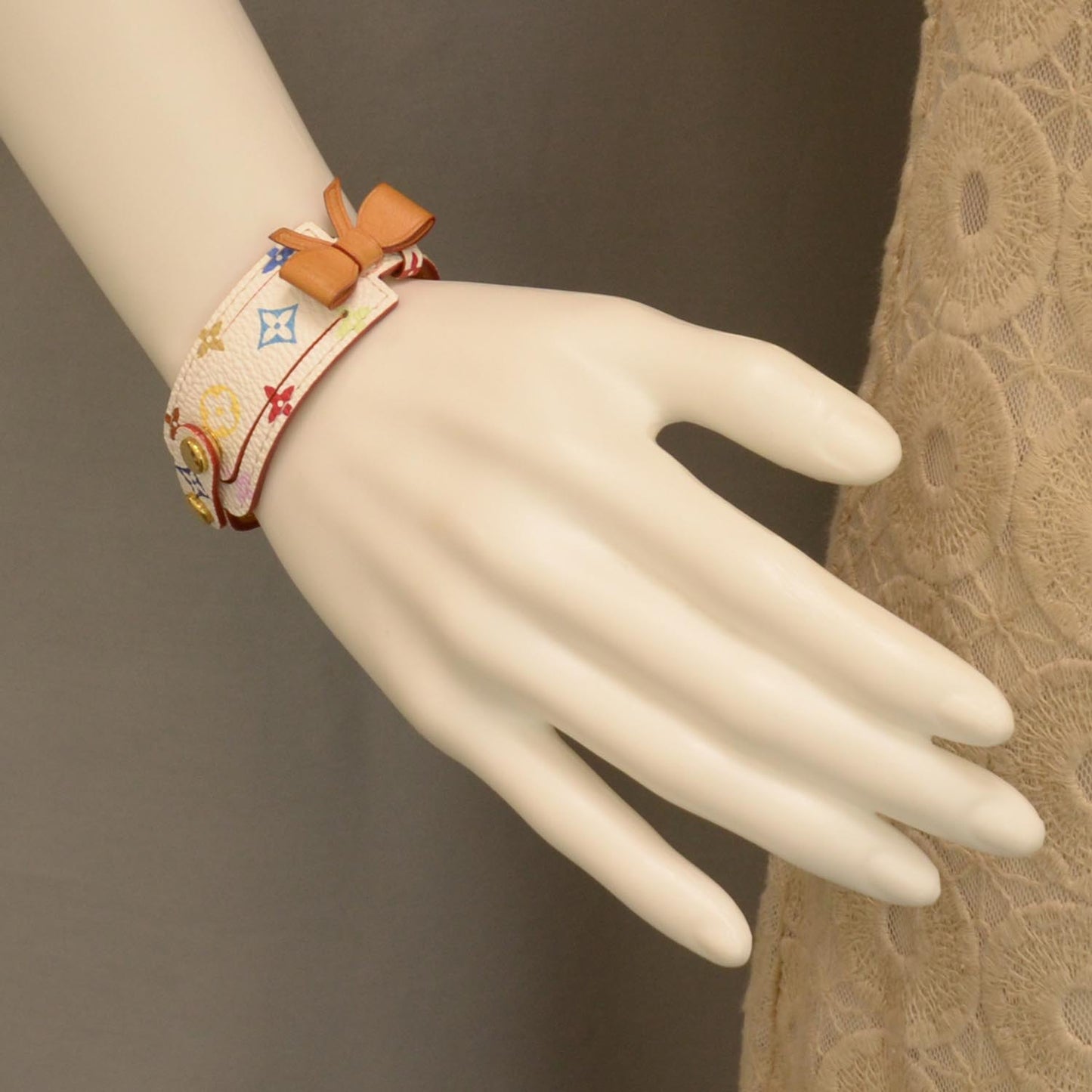 Monogram Multicolor Address Wish Bracelet White