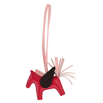 Hermes Milo Lambskin Grigri Rodeo Pegase Horse Bag Charm PM Framboise Rose Sakura Rouge Sellier 1 of 5