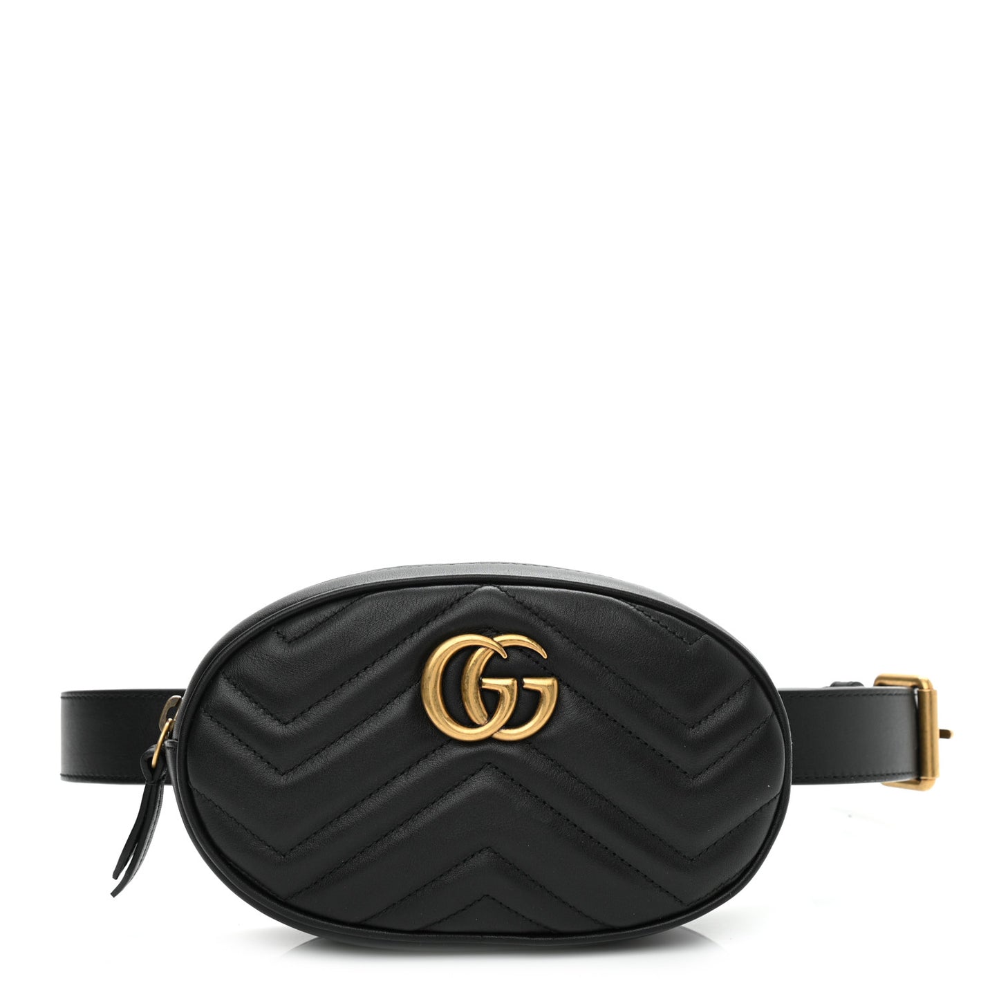Calfskin Matelasse GG Marmont Belt Bag 85 34 Black